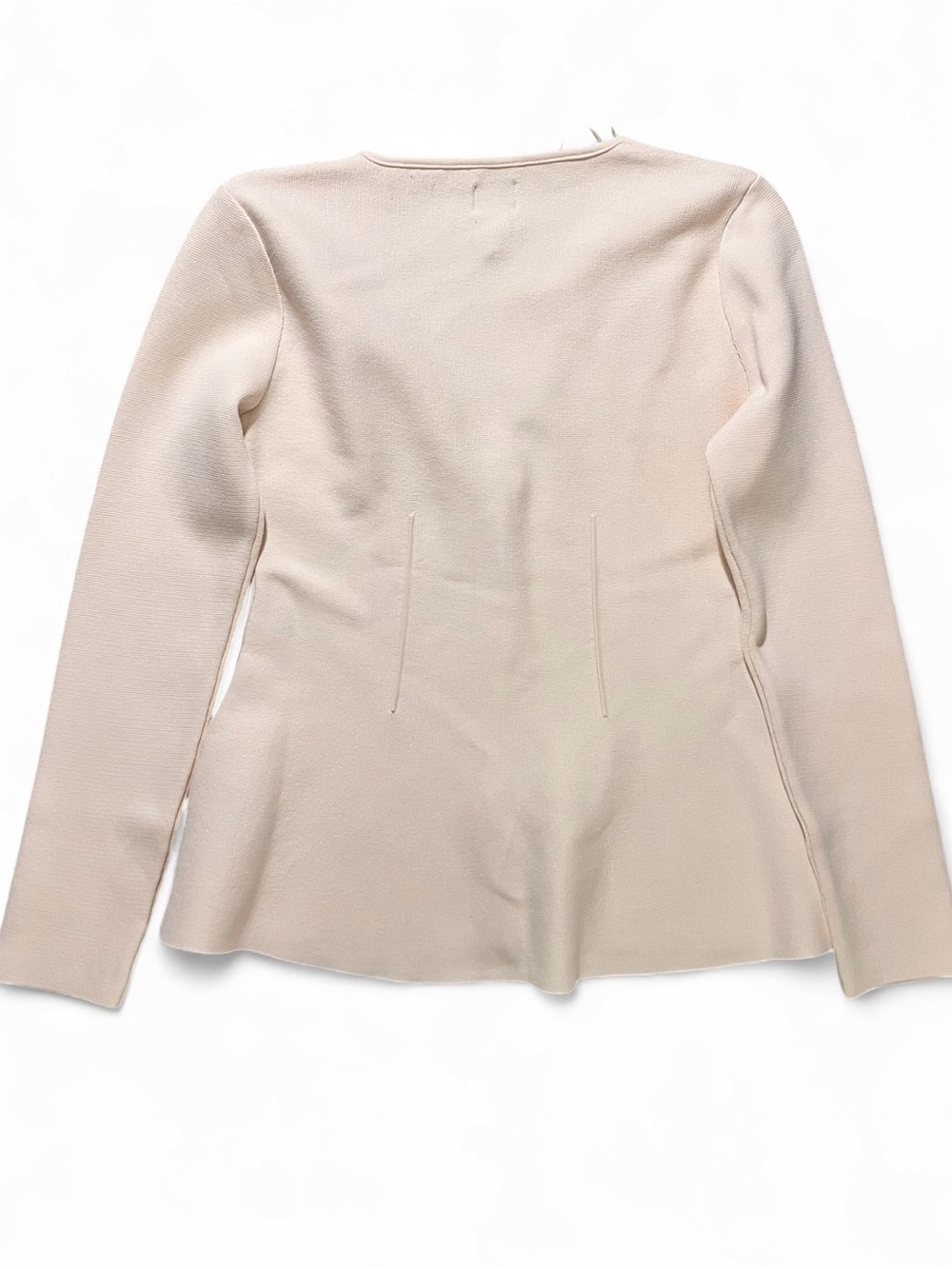Anthropologie Maeve Cream Collarless Knit Blazer NWOT Size XS - Picture 6 of 10